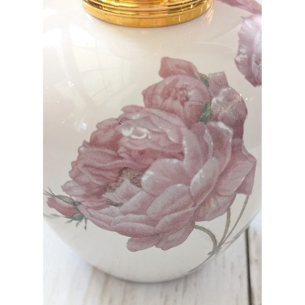 Lampe Berger Fragrance Lamp Vintage Porcelain White Pink Peonies France